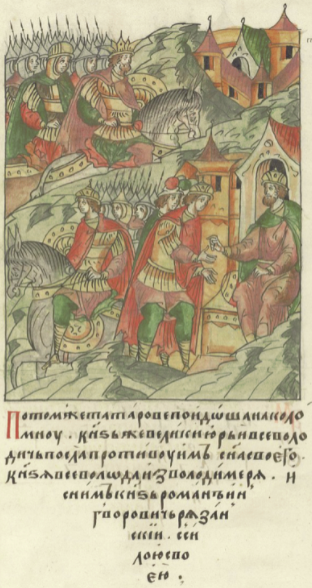 Всеволод Юрьевич и коломенский князь Роман Ингваревич готовятся к обороне Коломны