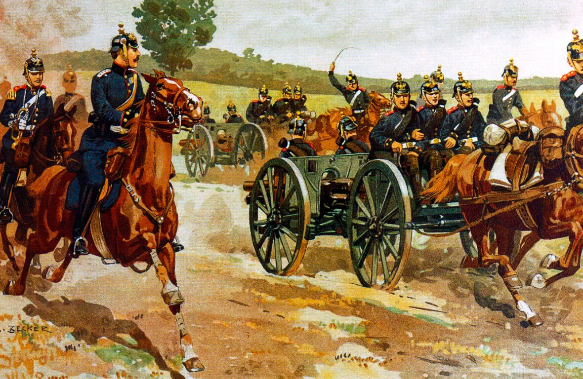 Немецкая артиллерия времён Франко-прусской войны 1870-1871 годов. (Исходное изображение найдено на livejournal.com)