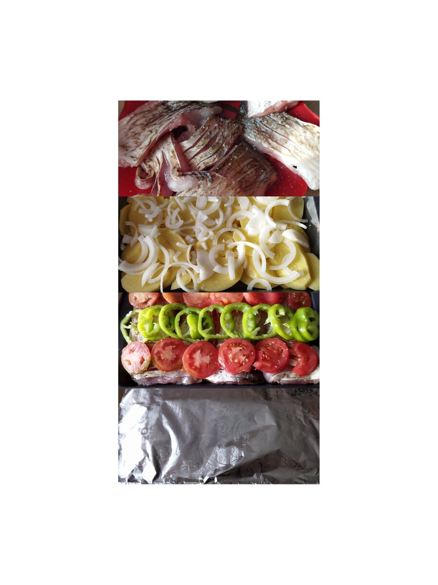 Карп разделать на филе с боковыми костями, сделать надрезы по хребту, хорошо посолить. 