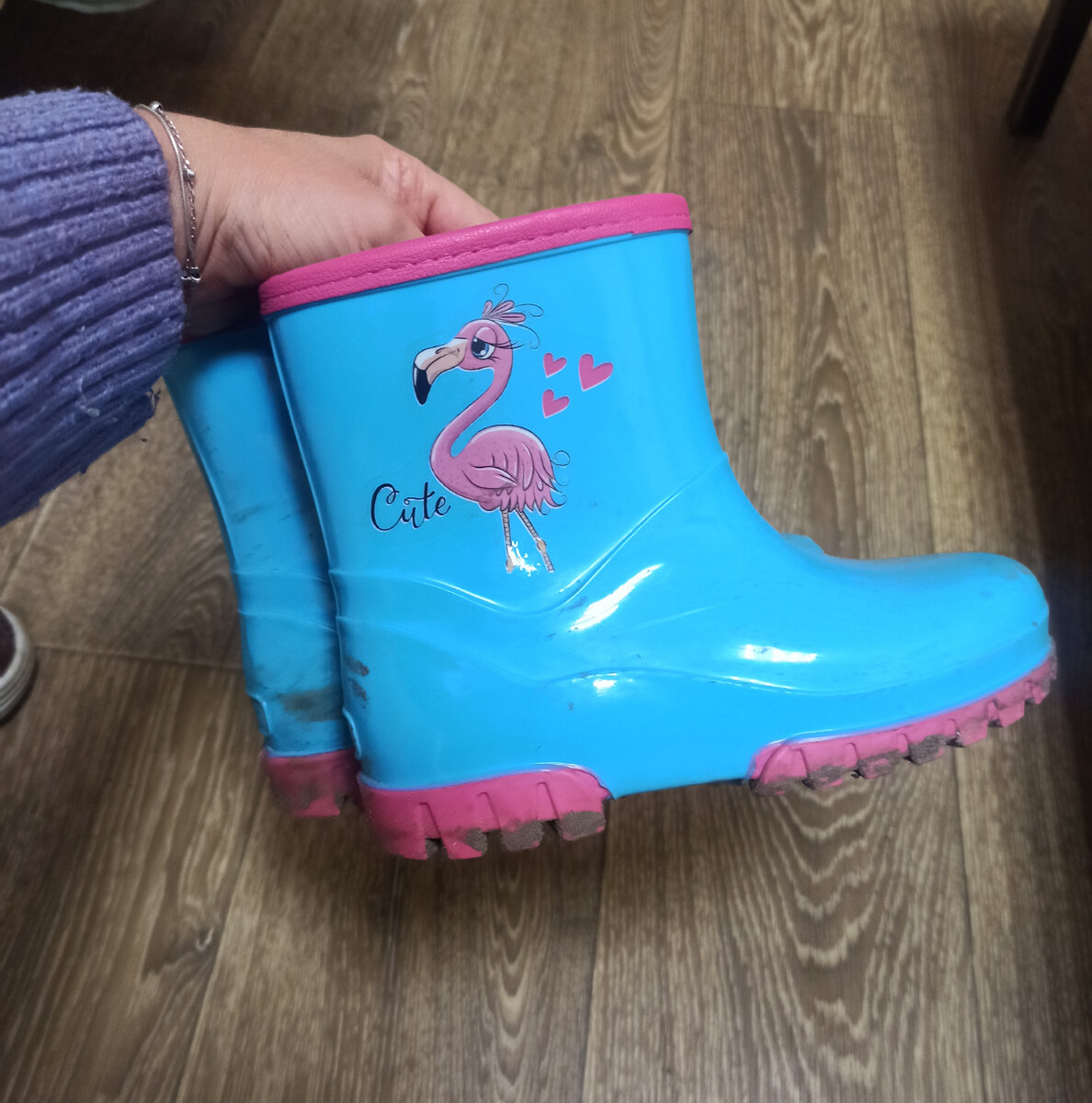 Теперь уже любимые Софьины сапожки 