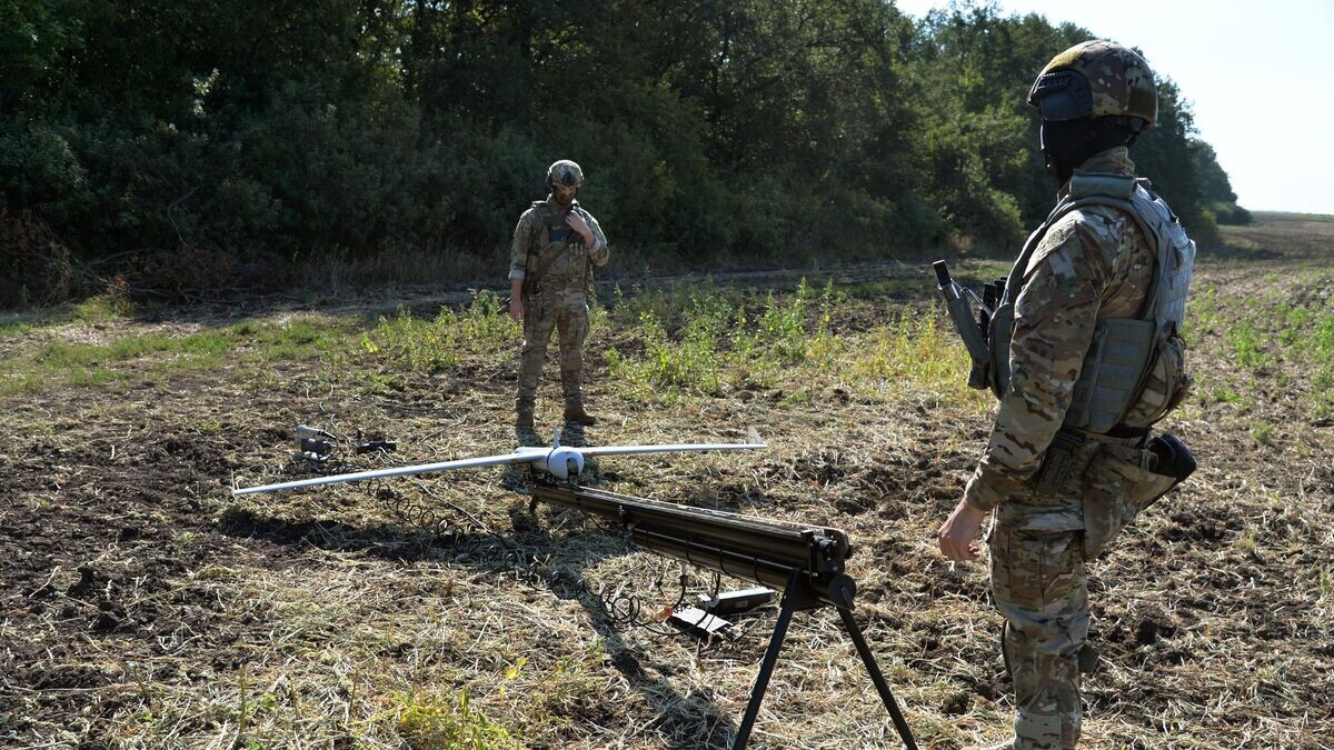    Российские военнослужащие применяют беспилотники ZALA в ходе спецоперации© РИА Новости / Виктор Антонюк
