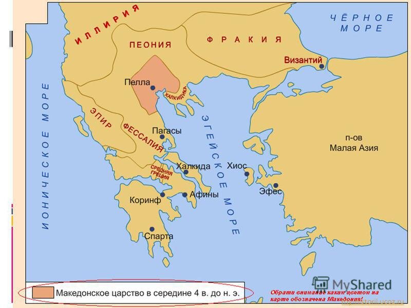 Карта древней македонии