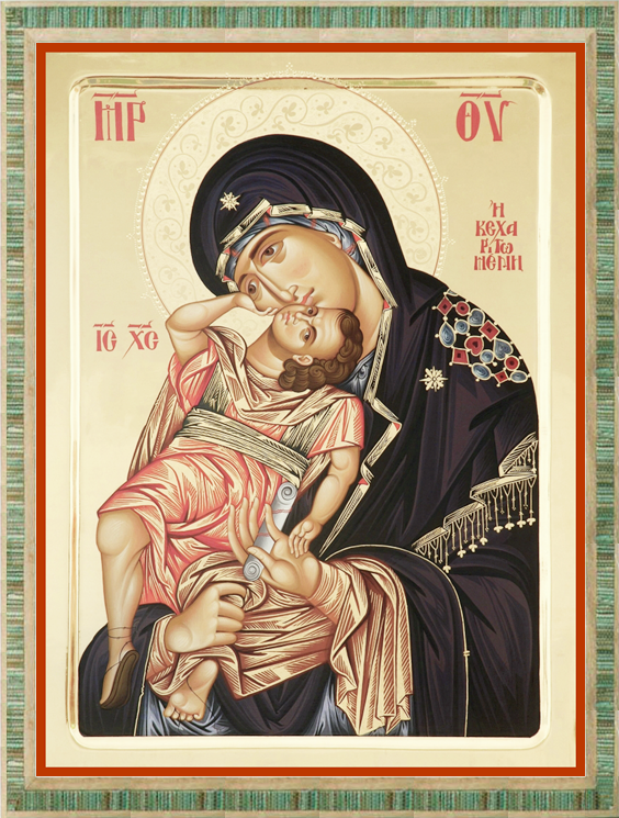 Икона Богородицы "Взыграние Младенца" 