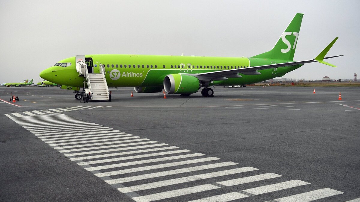    " S7 получила первый в России Boeing 737 MAX© РИА Новости . Александр Кряжев