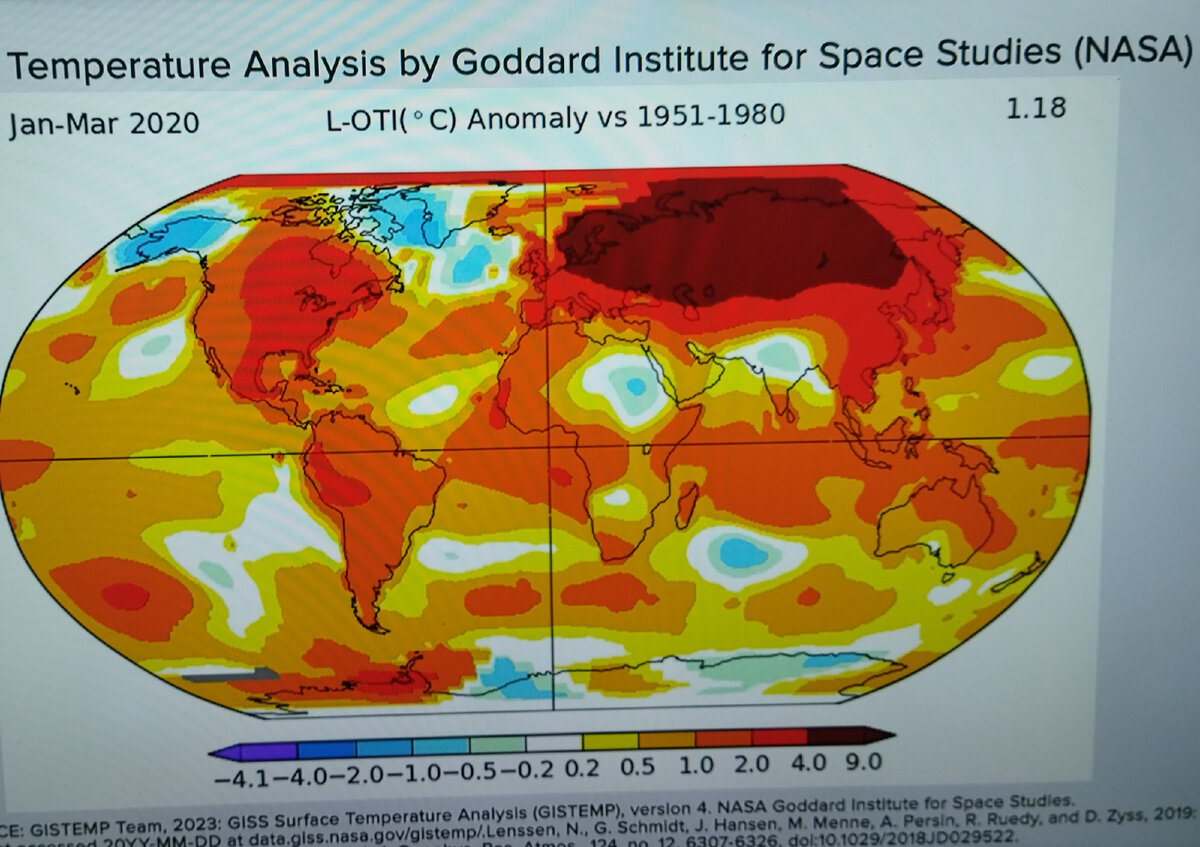 На карте видно, насколько быстрее происходит повышение температуры в Сибири
