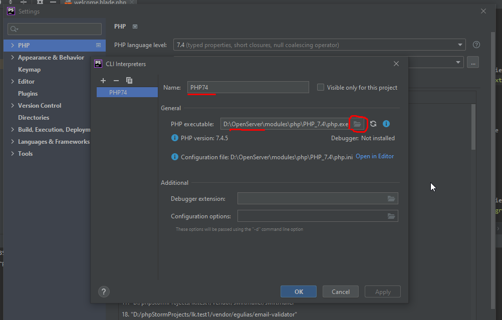У меня уже было настроено.