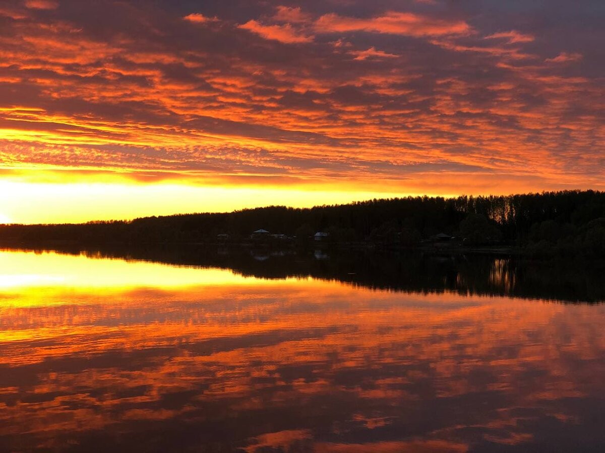 Закат на Можайском водохранилище