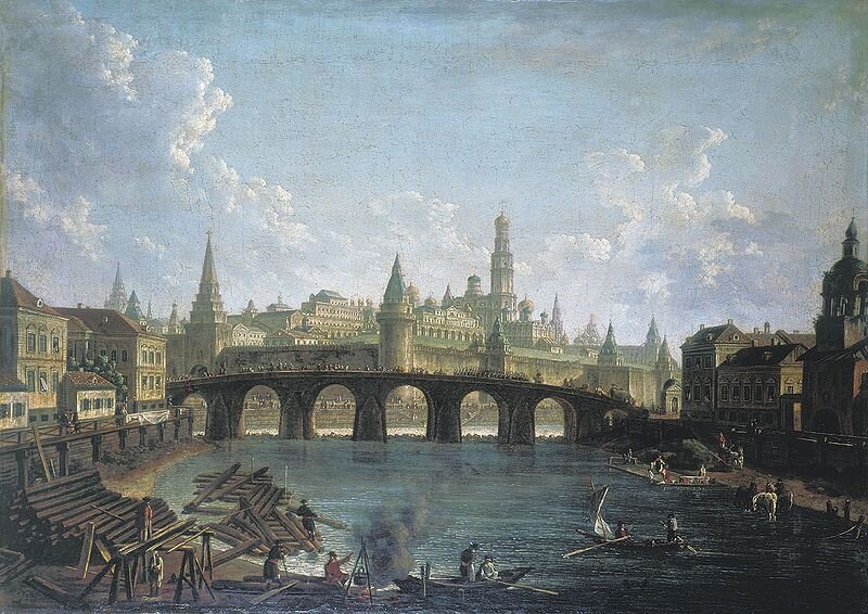 «Вид Кремля и Каменного моста». Картина Федора Алексеева. Wikimedia
