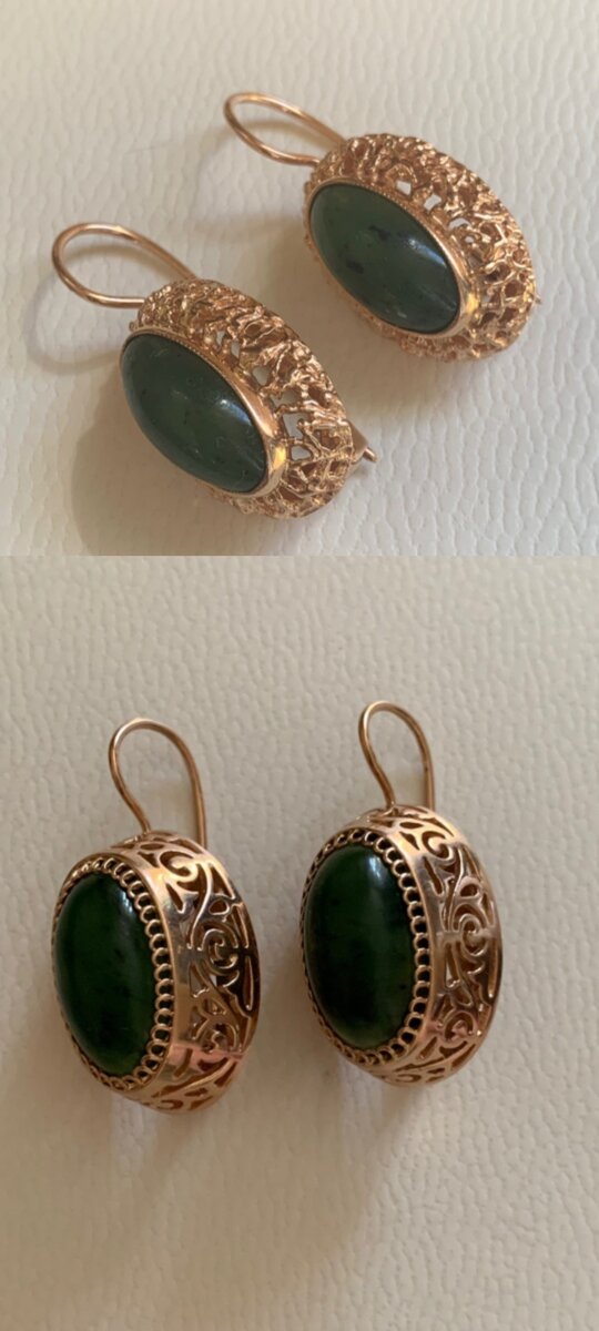 Серьги от Свердловского ювелирного завода. СССР. 