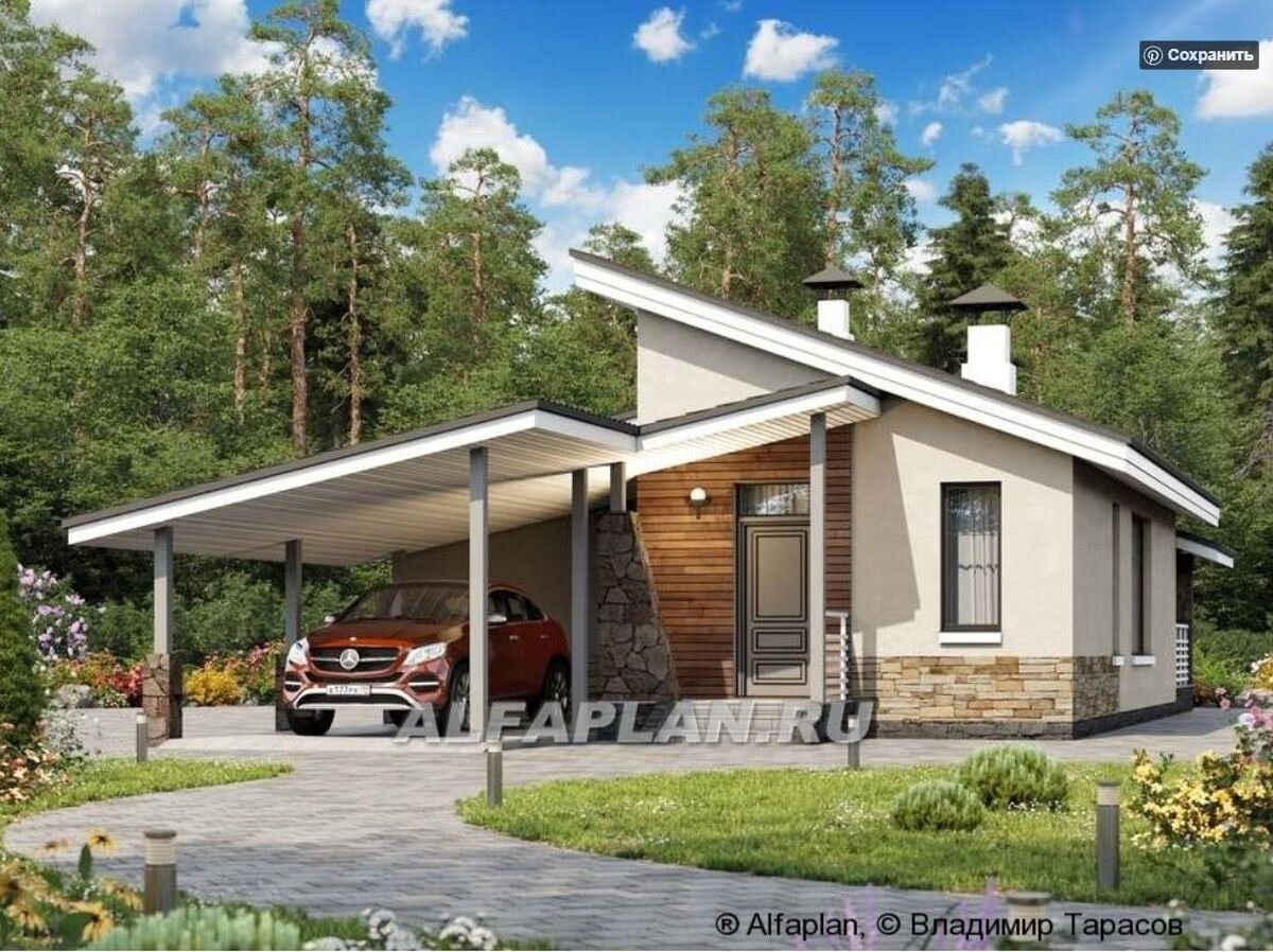 НА СЛАЙД ШОУ 2 ФОТО: Проект одноэтажного дома 617А «Дриада» + планировка дома
©Владимир Тарасов