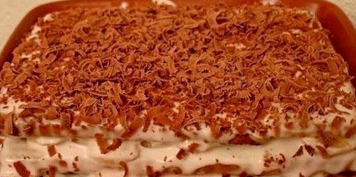 Торт из печенья с бананом