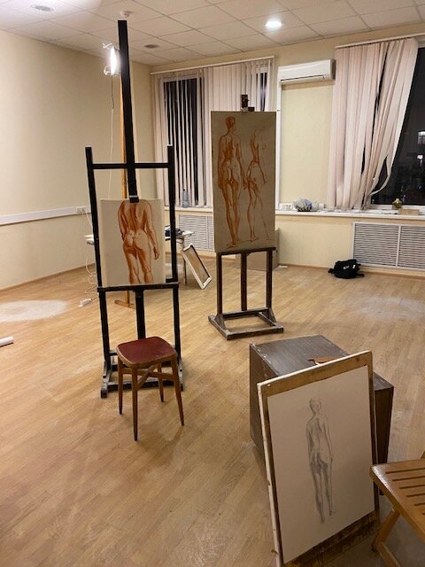 Рисунок обнажённой натуры, сангина