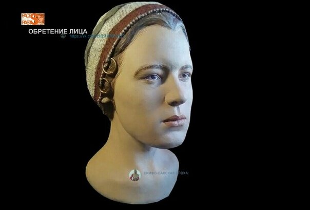 Молодая женщина андроновской культуры (XVII-IX вв до н.э.), культура была распространена и на территории Южного Урала, Сибири). Западный Казахстан. Работа экспонируется в г. Актобе.