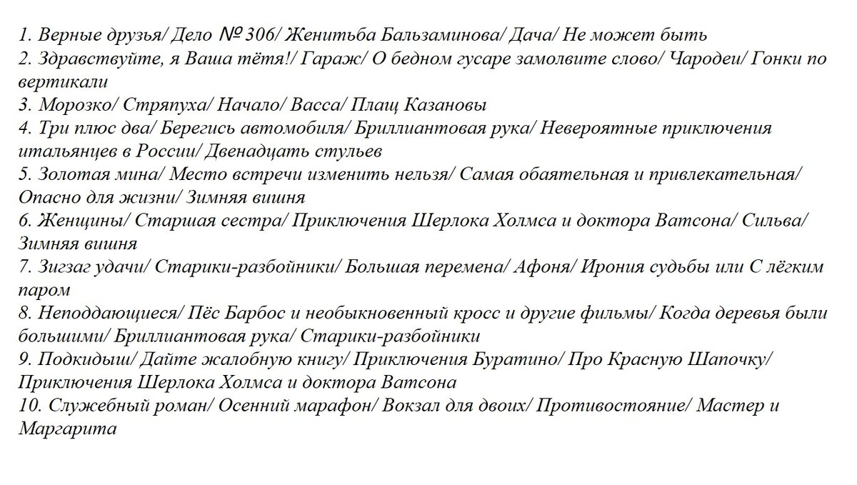 Список фильмов
