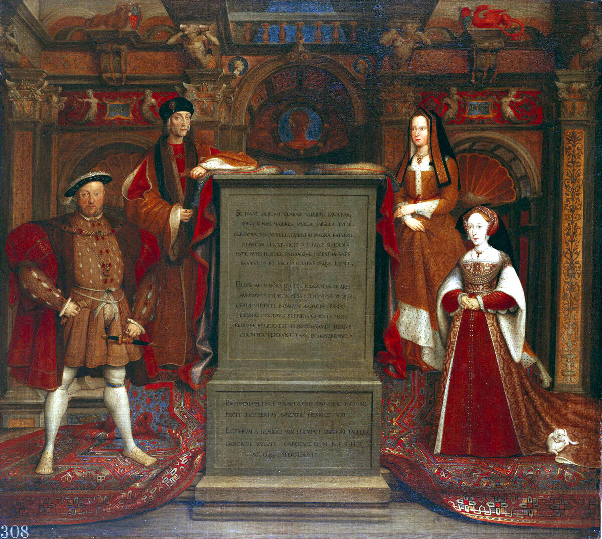 "Портрет Генриха VIII", Ремигиус ван Лемпут (1669 г.) - копия оригинальной фрески Ганса Гольбейна