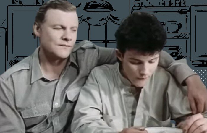 Виталий Соломин ( Вячеслав Михайлович) и Икар Самарджиев (сын Саша)