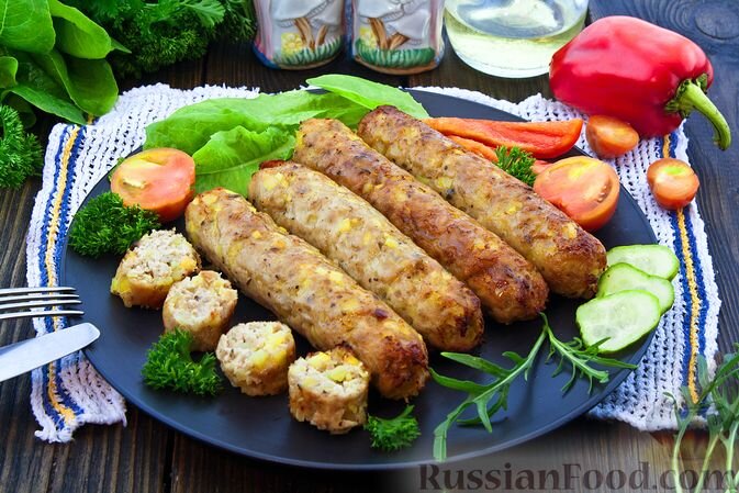 Котлеты с фаршем, рисом и кабачком с картинками