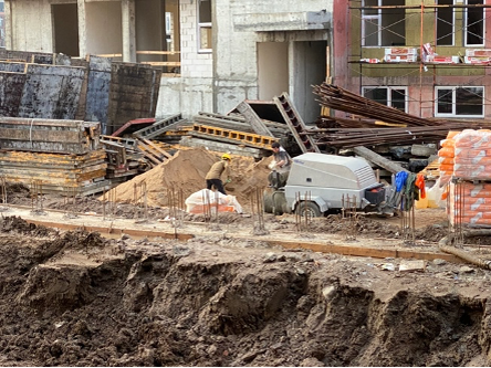 Растворонасос BMS Alpha Z3 на объекте в Моске