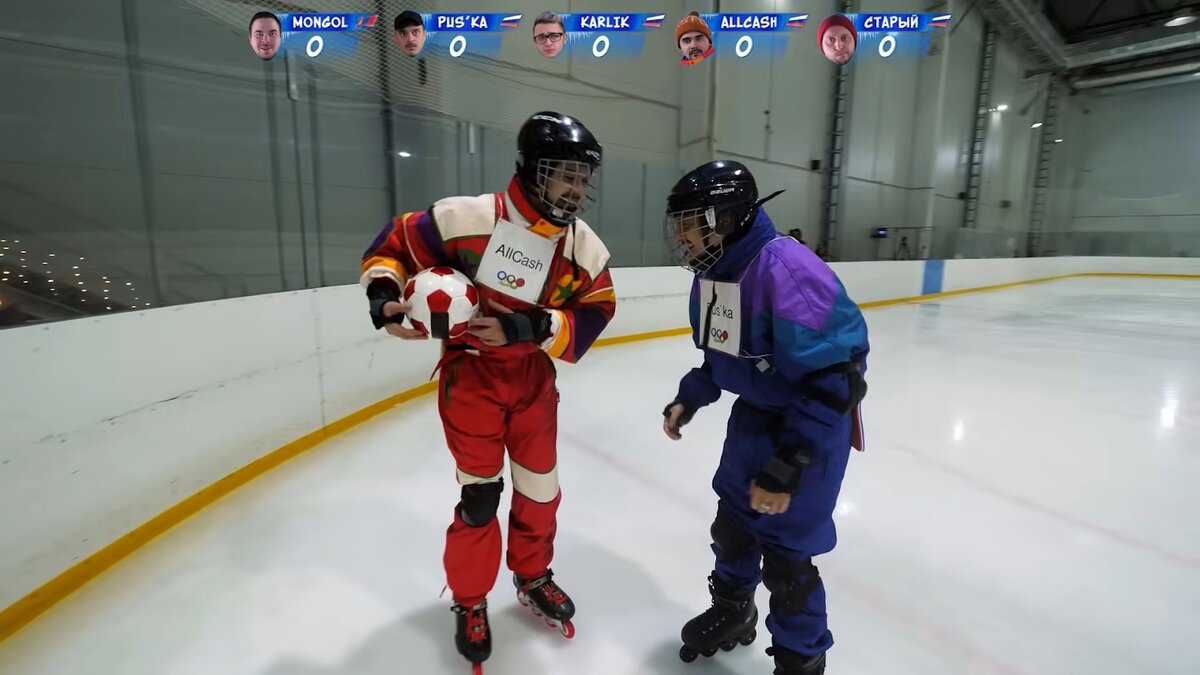 Фото: КЛИККЛАК. Олимпийские Трэш Игры 2018 – БИАТЛОН / Футбол на роликах  НА ЛЬДУ
