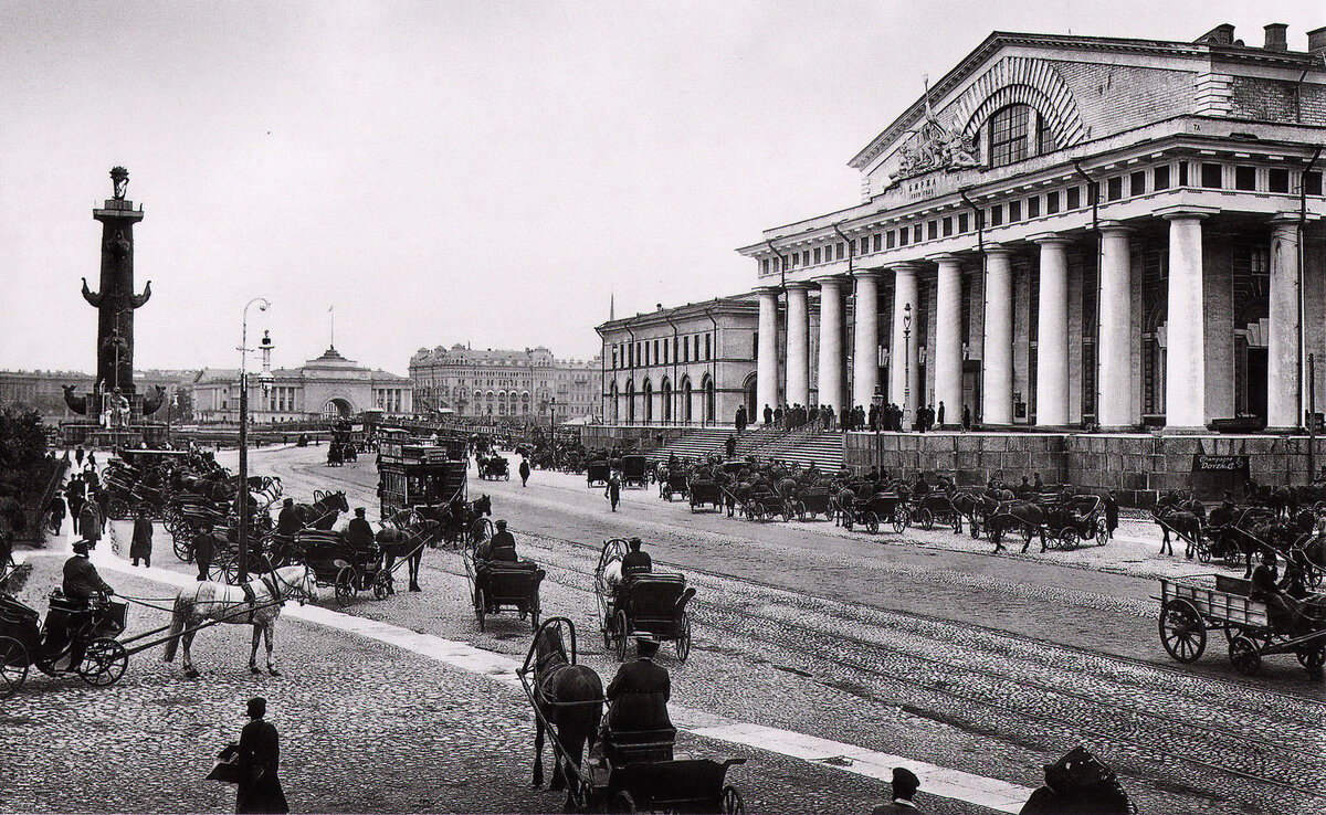Вид с Исаакиевского собора в сторону Благовещенской площади, 1858 год. Фотограф 