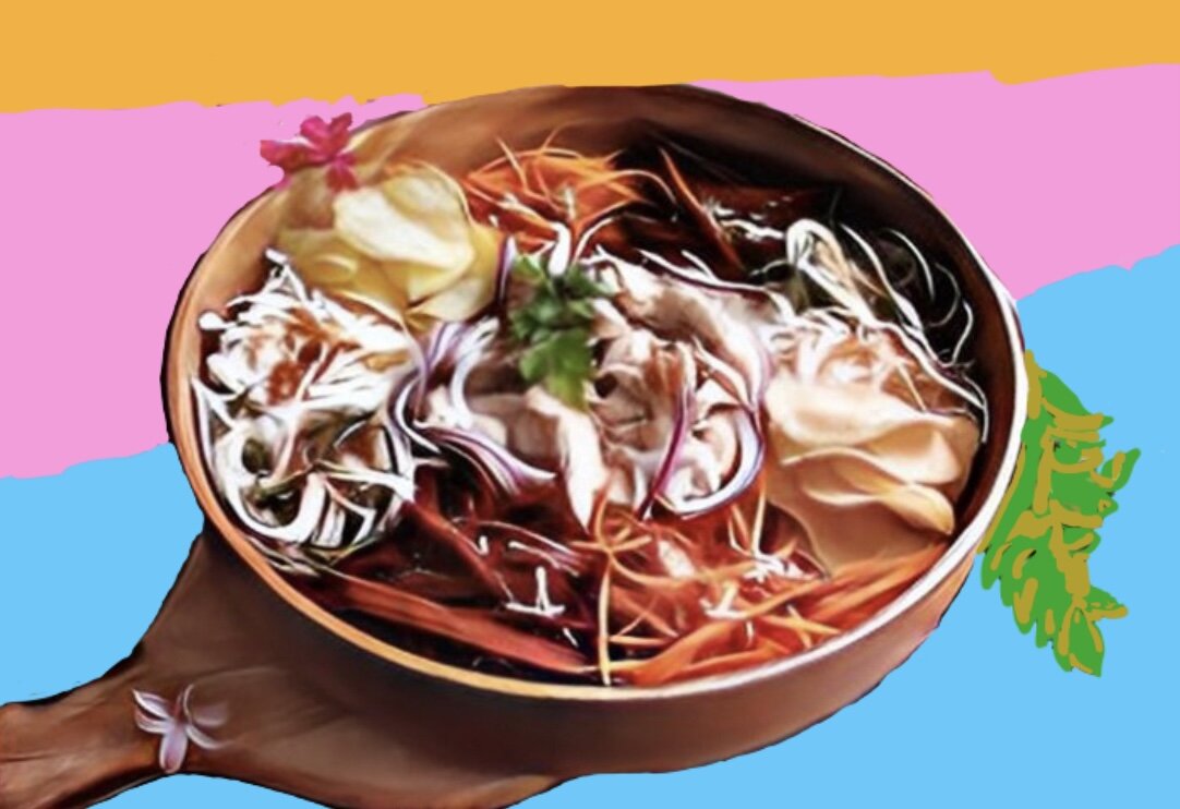Салат классический с мясом и чипсами, козёл в огороде