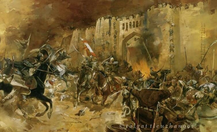 Осада города Отрара монголами Чагатая и Угэдэя  фото из testent.ru
