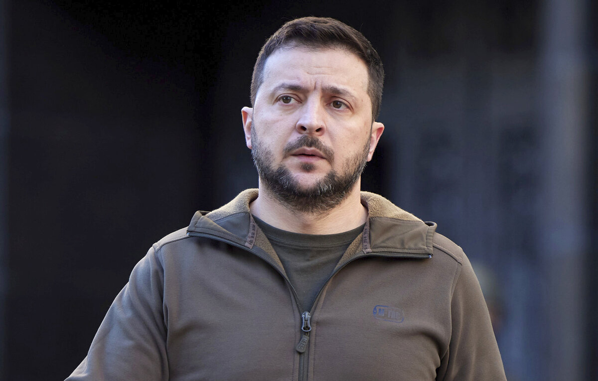    Президент Украины Владимир Зеленский  Ukrainian Presidential Press Office via AP