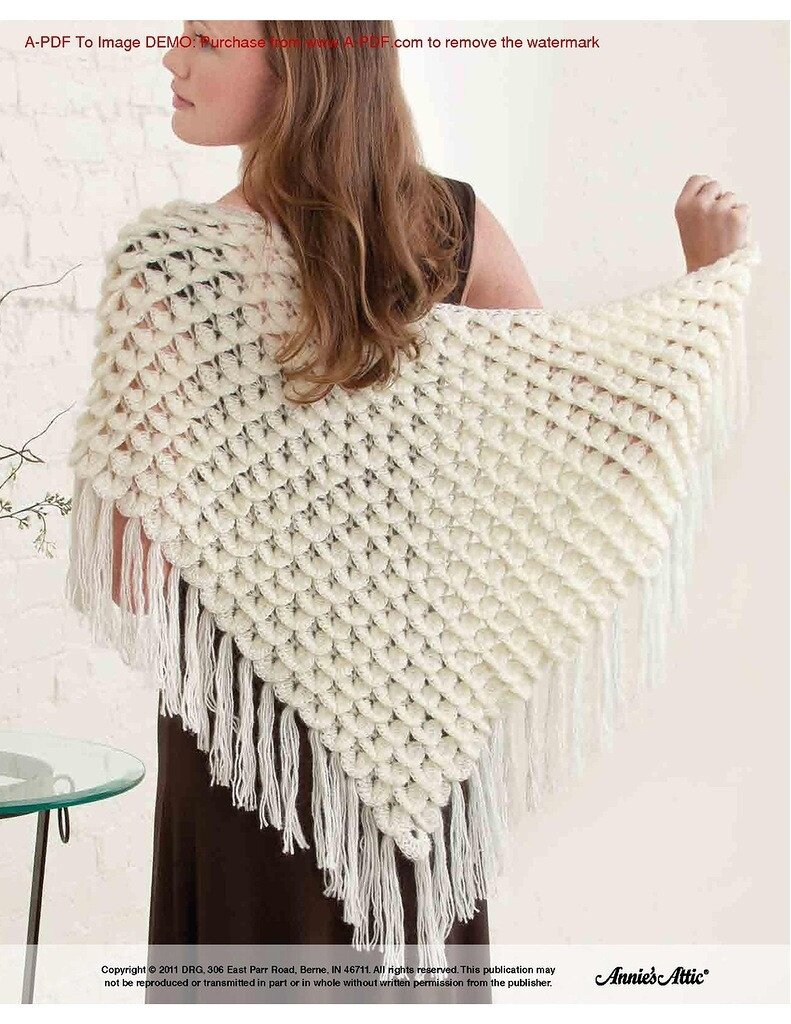 Шаль крючком для начинающих пошагово +схема Урок Simple crochet shawl