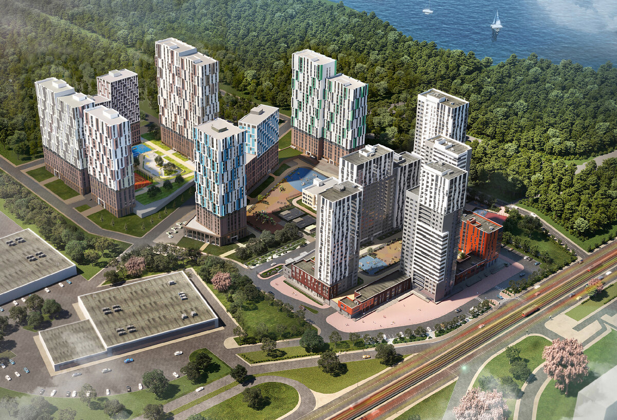 Рендер квартал-парк «Каменные палатки» 