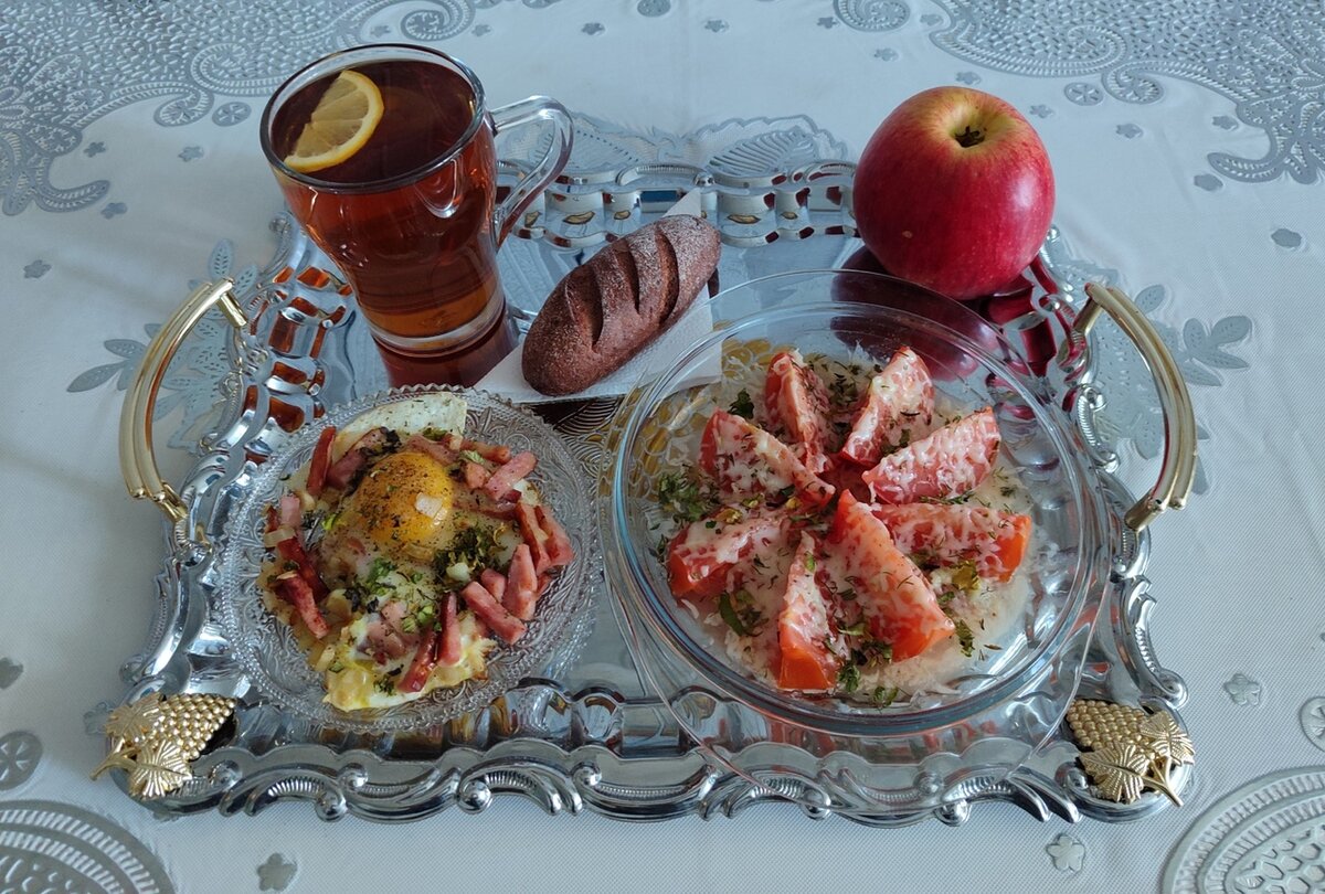 об эстетичной стороне своего завтрака я скромно умолчу:)