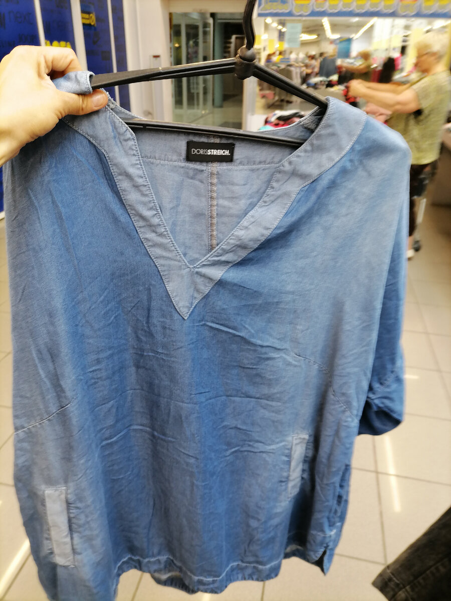 Джинсовая рубашка удлинённая большого размера, состав ткани 100%лиоцелл