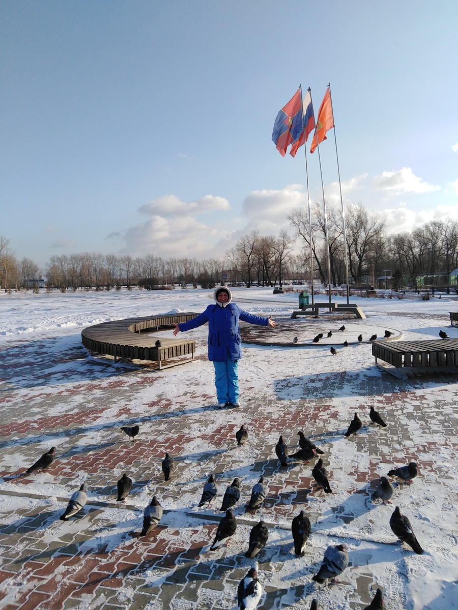 остров Татышева на Енисее с лыжными прокатами