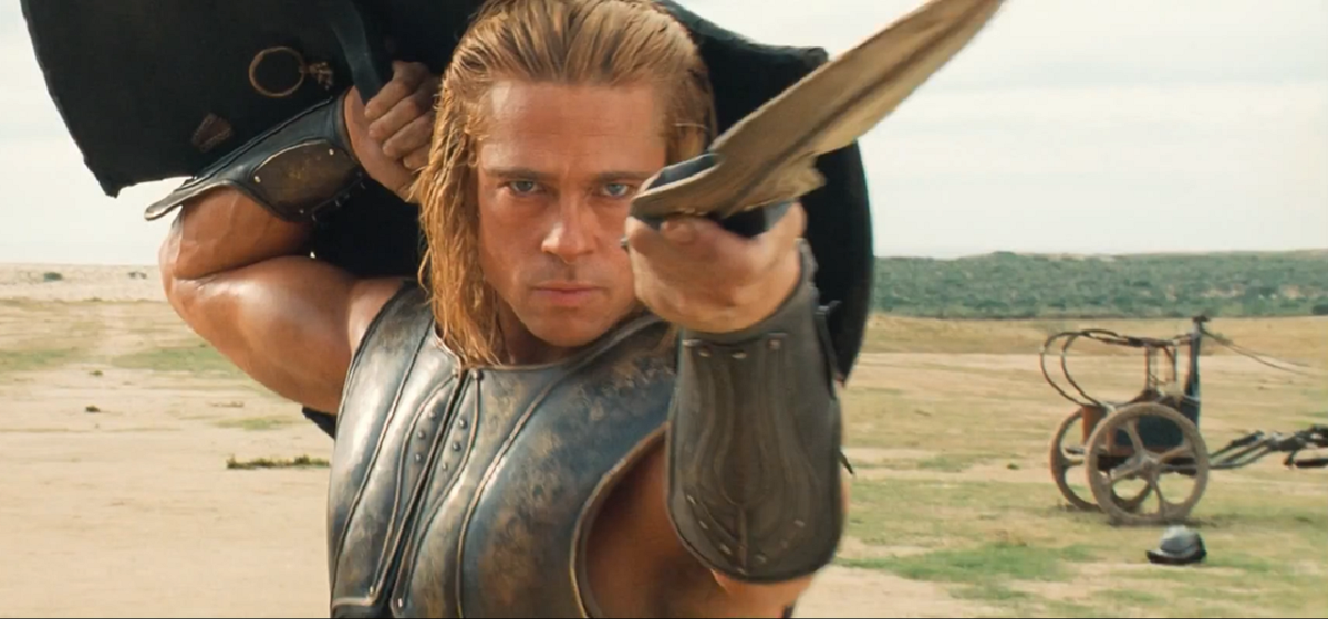 Питт в фильме Троя