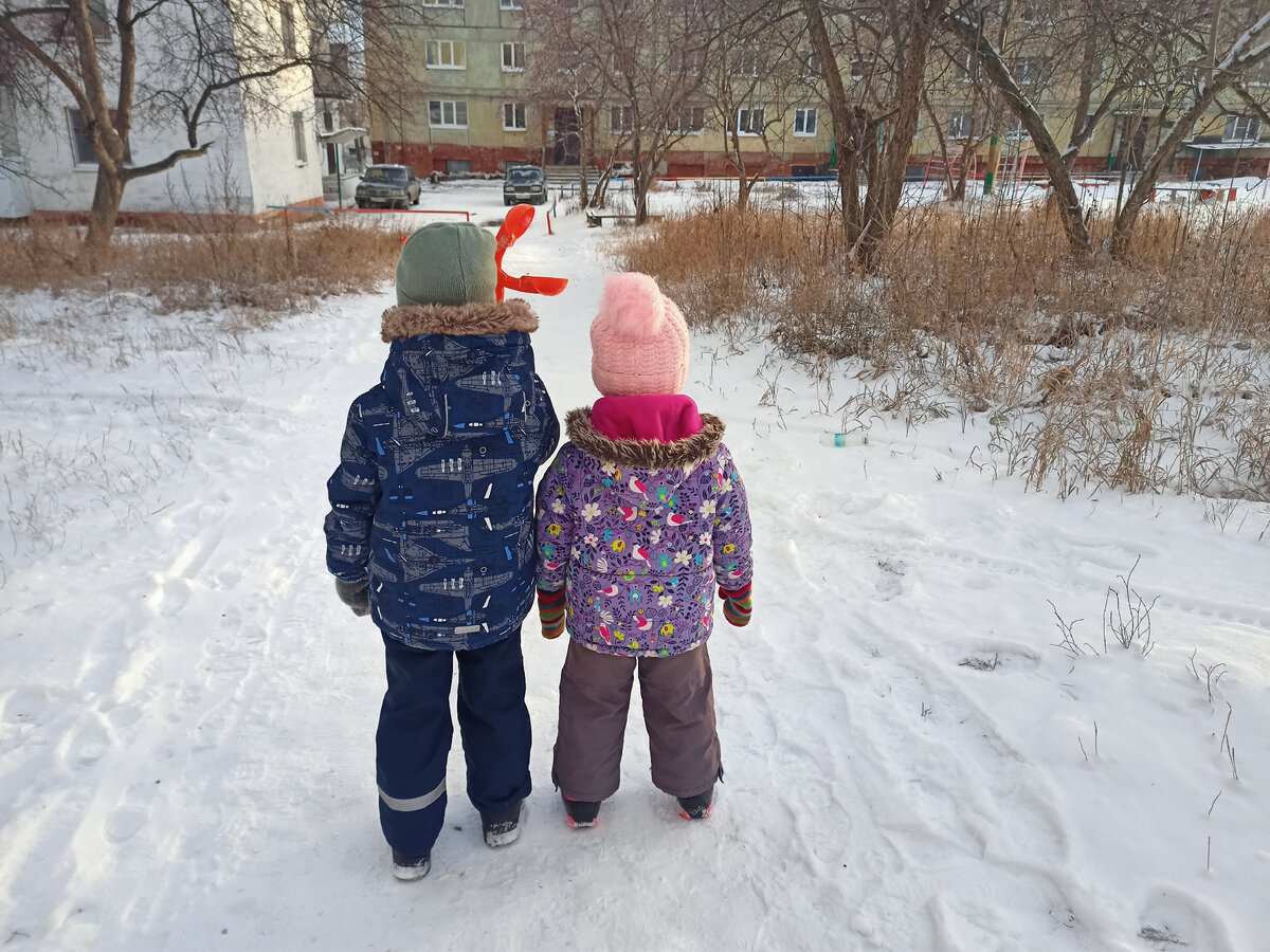 Это мы гулять пошли с младшими  детьми