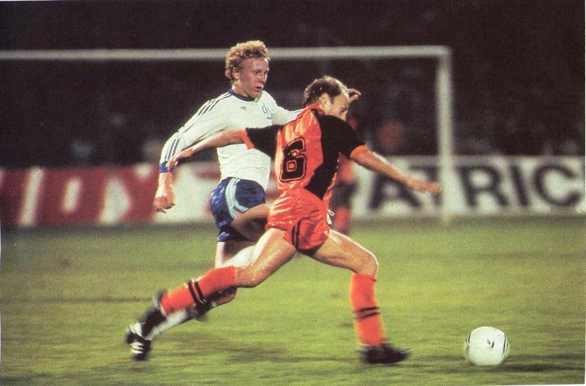 Матч 1/32 финала Кубка Уефа. Динамо Киев, (СССР) - Лаваль (Франция)