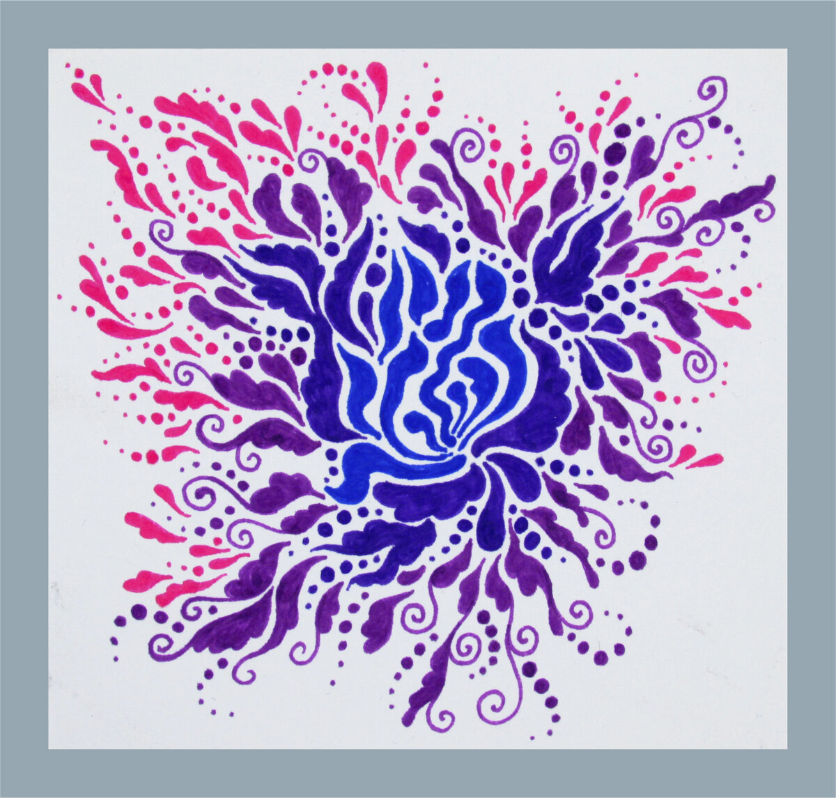 Нарисовала, разговаривая по телефону с одной из любимых подруг.