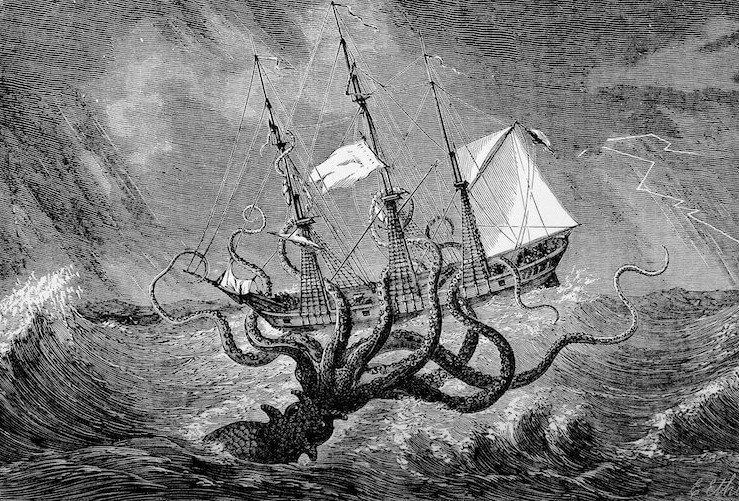 Мифический монстр долгое время был основной версией моряков.