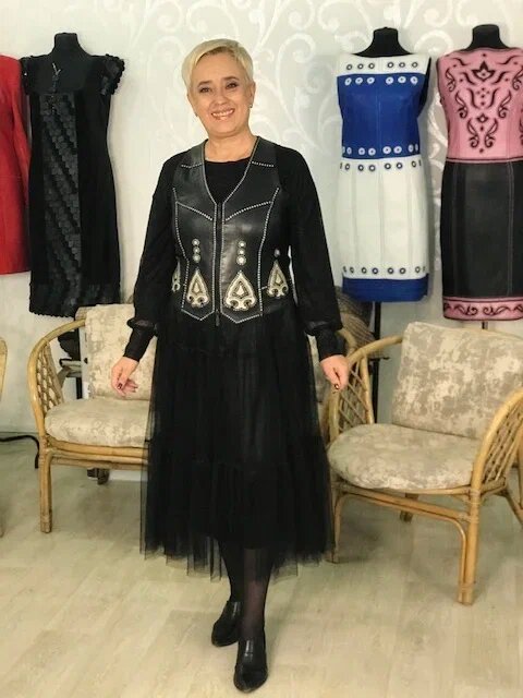 Переделка кожаного жилета "Царица ночи". Ателье Ирины Берзиной.