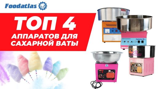 ТОП 4 аппараты для сахарной ваты foodatlas, вата аппарат, сахарник, сахарная вата