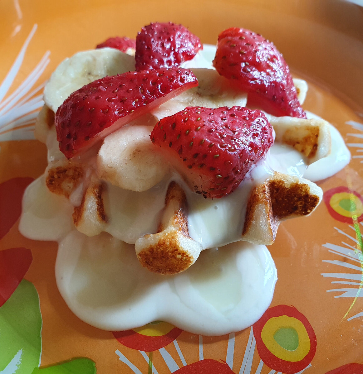 Рисовые с клубникой и бананом
