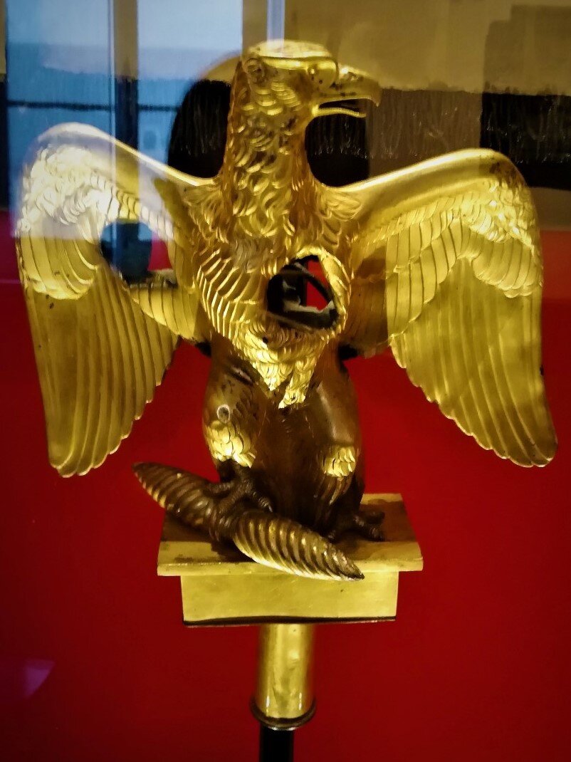 Полковой орел, пробитый во время сражения. Музей Армии. Париж. Фото автора.