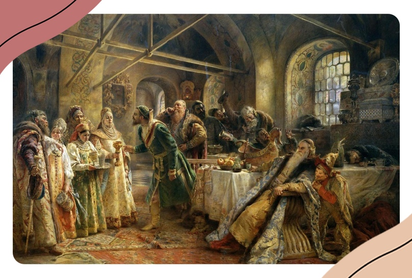 К.Маковский. Поцелуйный обряд (пир у боярина Морозова)
