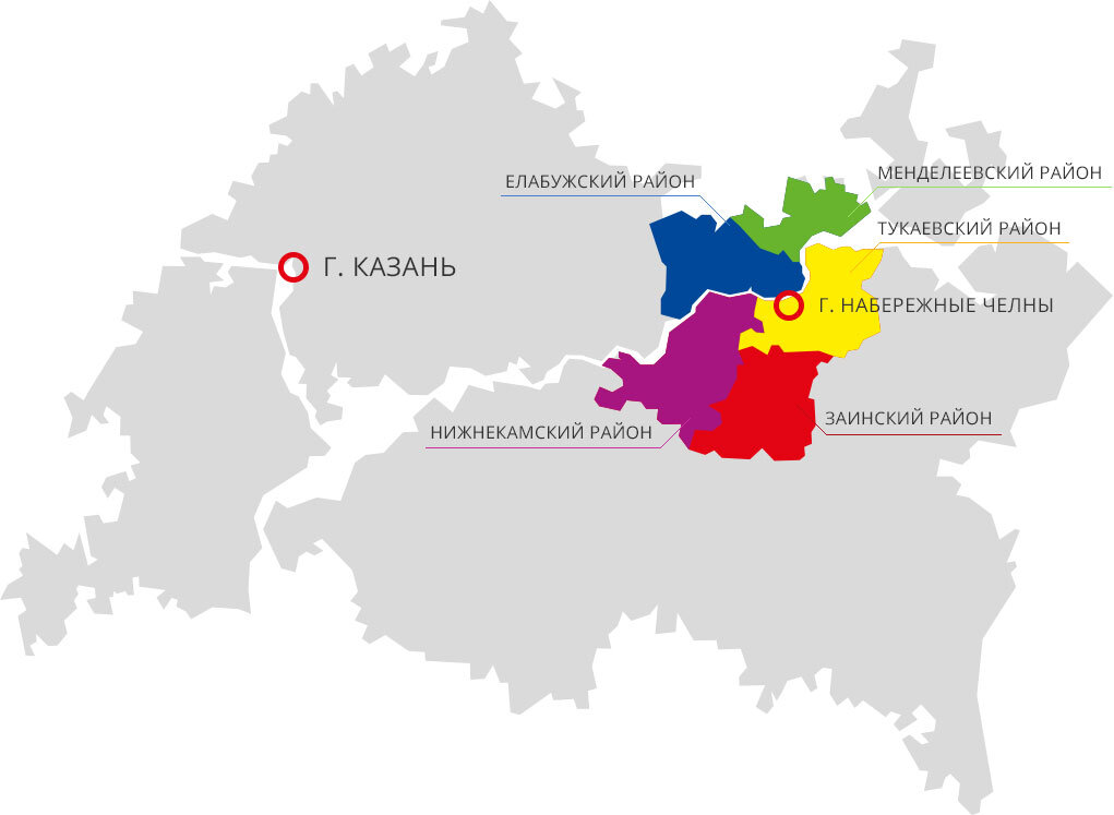Нижнекамск на карте россии какая область