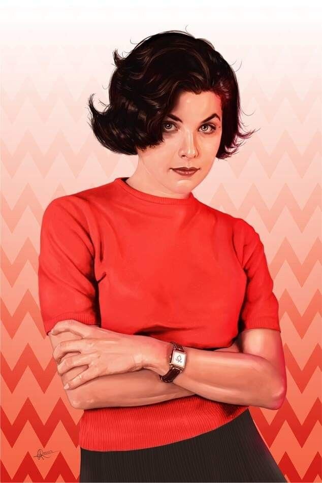 Рисунок героини Одри Хорн, взят из открытых источников. Сериал "Твин Пикс" 1990-1991гг.