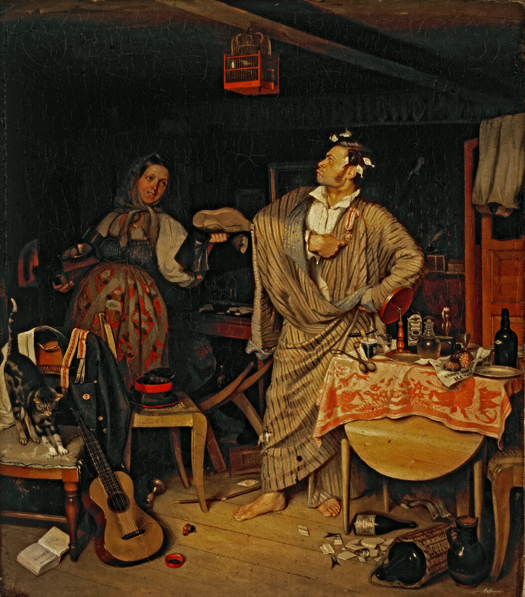 Павел Федотов. Свежий кавалер. 1846. Государственная Третьяковская галерея