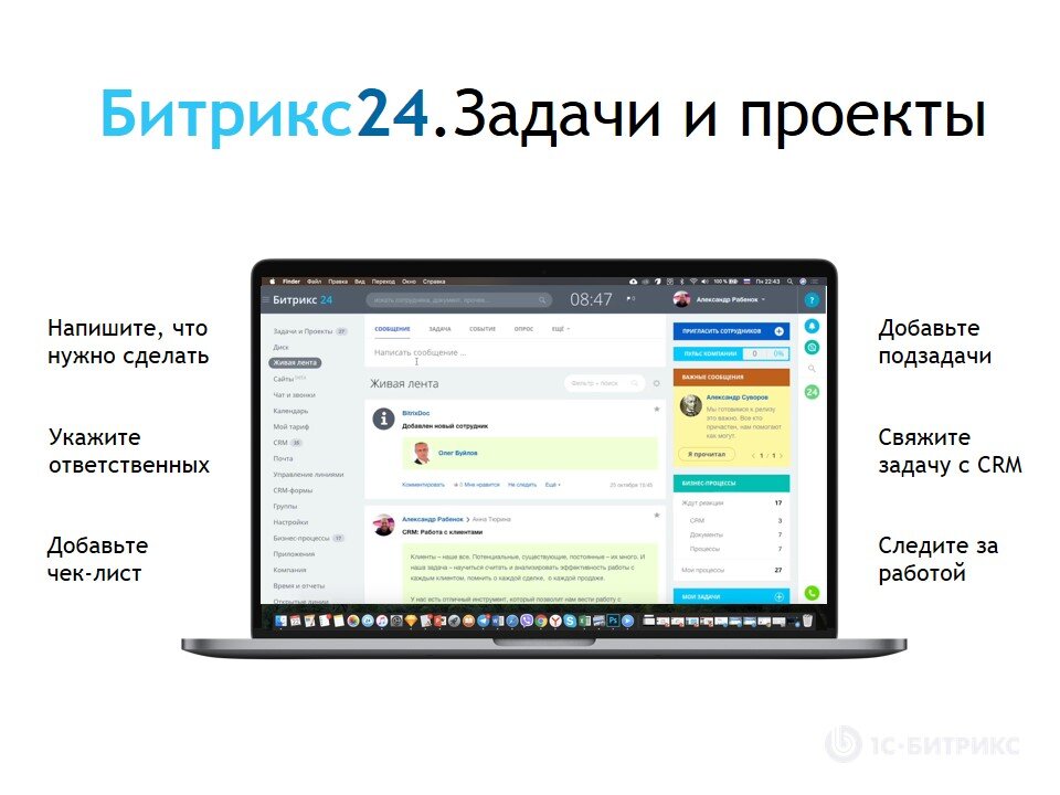 Битрикс система управления проектами CRM-система Битрикс24 для HR-отдела Автоматизация бизнеса Внедрение CRM Inside B