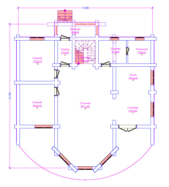 План этажей дома