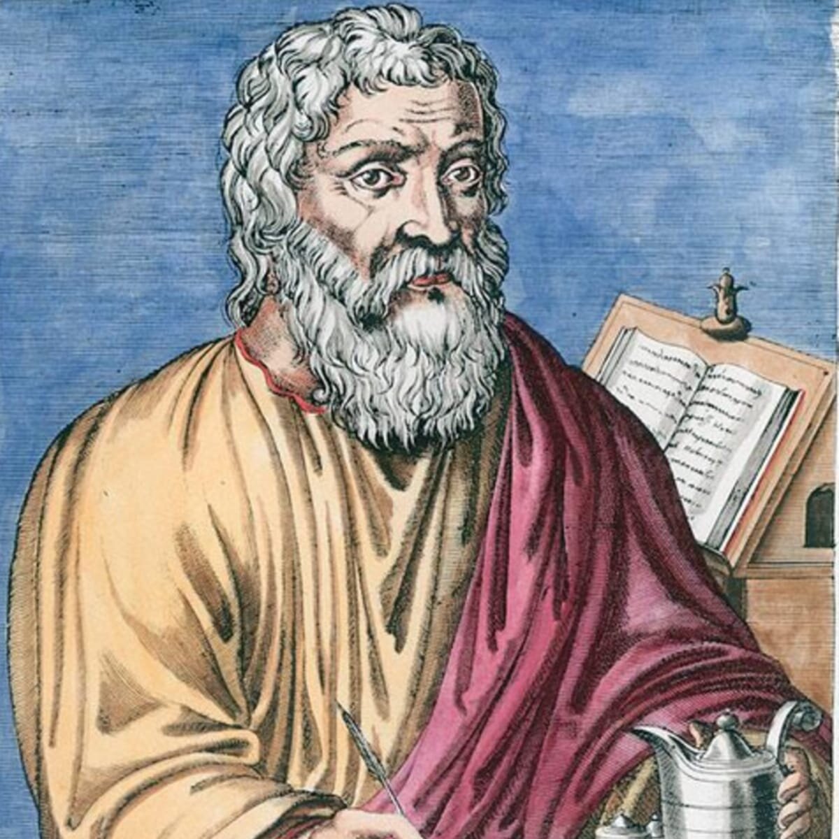 Гиппократ, изображение начала XVII века взято из открытых источников.