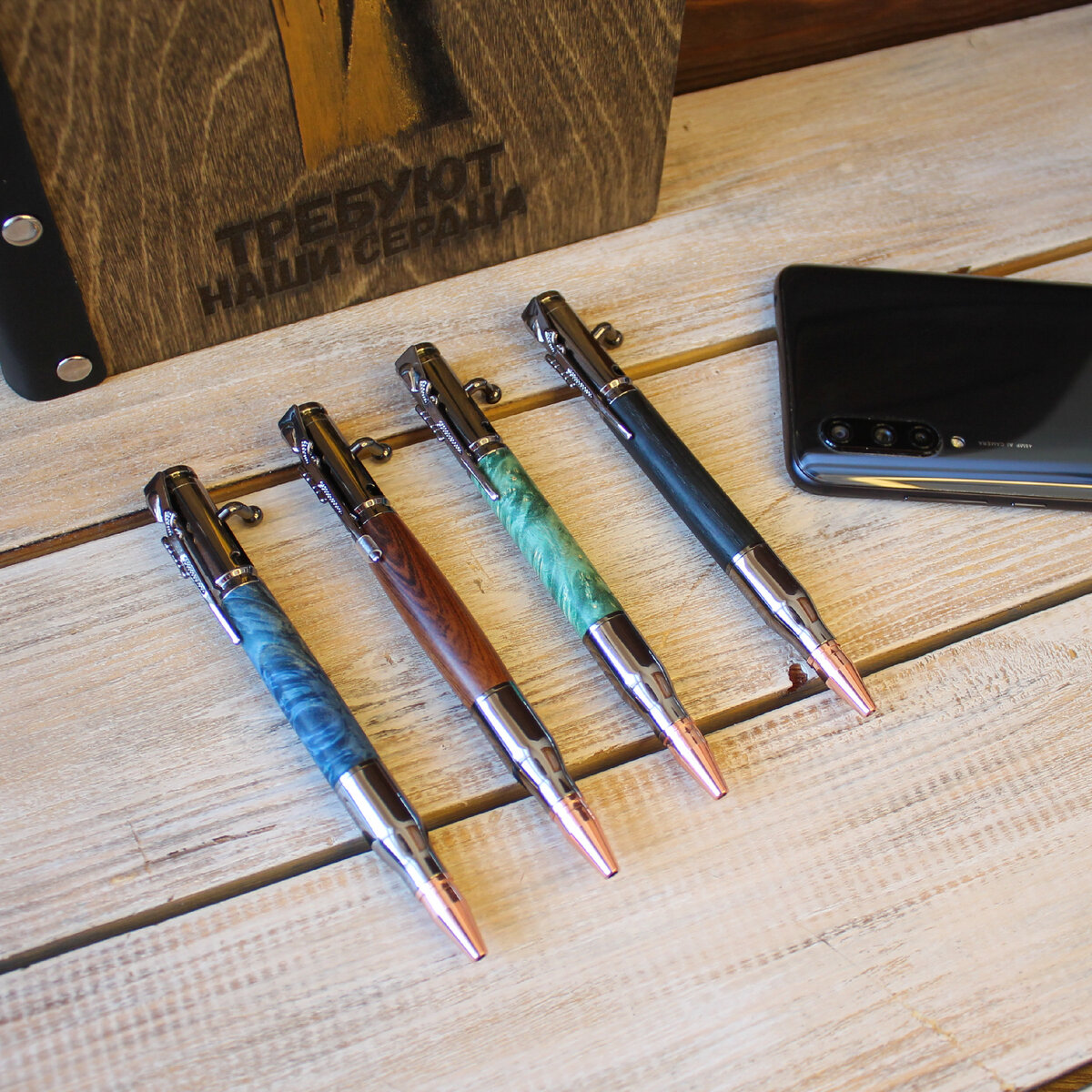 Ручки-патроны из ценных пород дерева  от компании ArtV