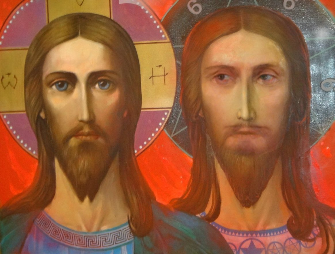 Христос и антихрист картина Глазунова